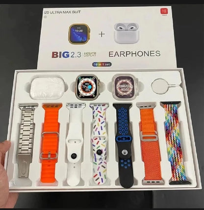 Smart watch with seven strap +high quality Airpods