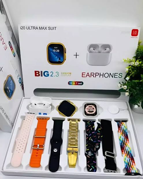 Smart watch with seven strap +high quality Airpods